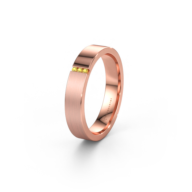 Immagine di Fede nuziale WH1103L14AMP 585 oro rosa ±4 x 1,7 mm Zaffiro giallo