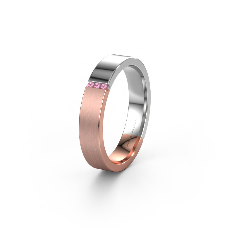 Image of Wedding ring WH1103L14AMP 585 rose gold ±0.16x0.07 in Pink sapphire