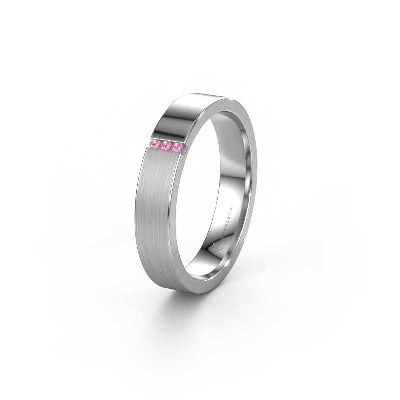 Image of Wedding ring WH1103L14AMP 585 white gold ±0.16x0.07 in Pink sapphire