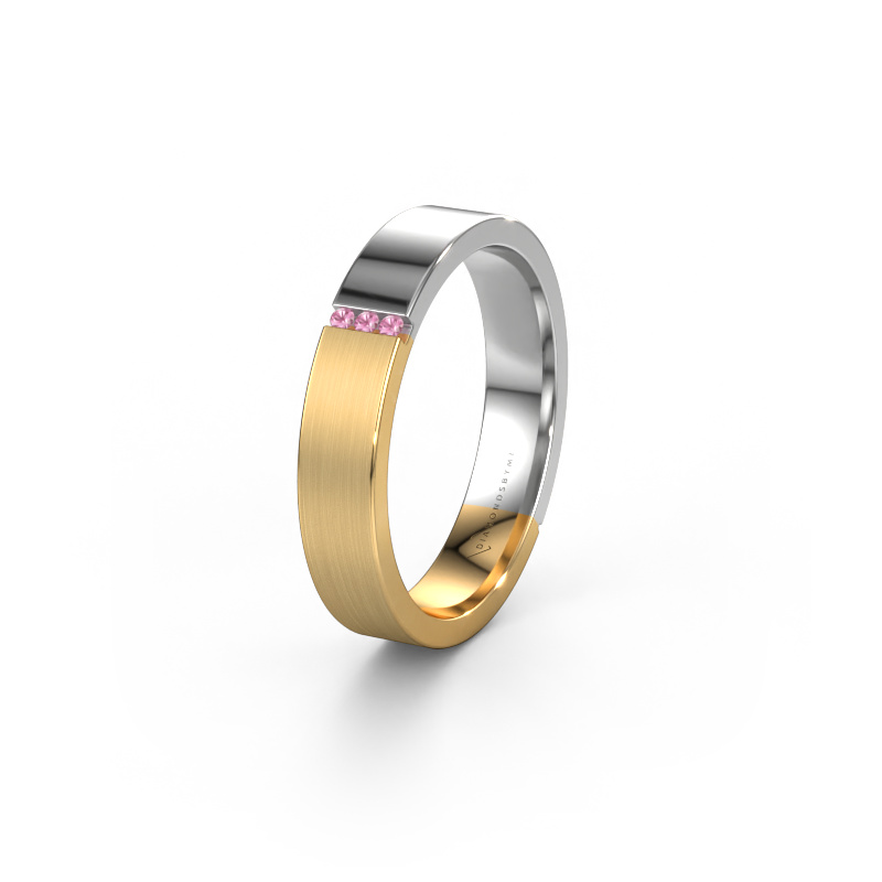 Image of Wedding ring WH1103L14AMP 585 gold ±0.16x0.07 in Pink sapphire