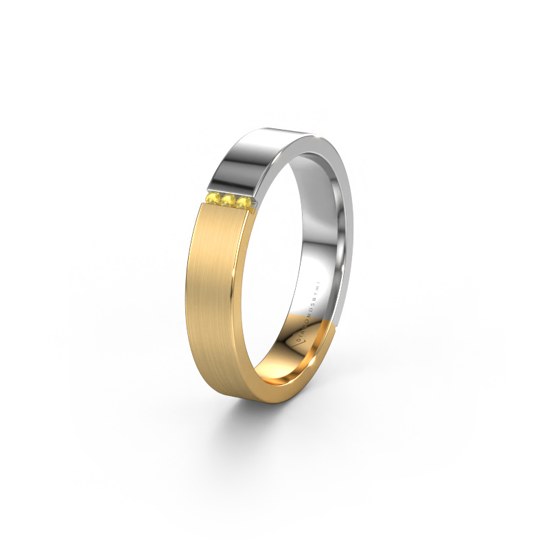 Image of Wedding ring WH1103L14AMP 585 gold ±0.16x0.07 in Yellow sapphire