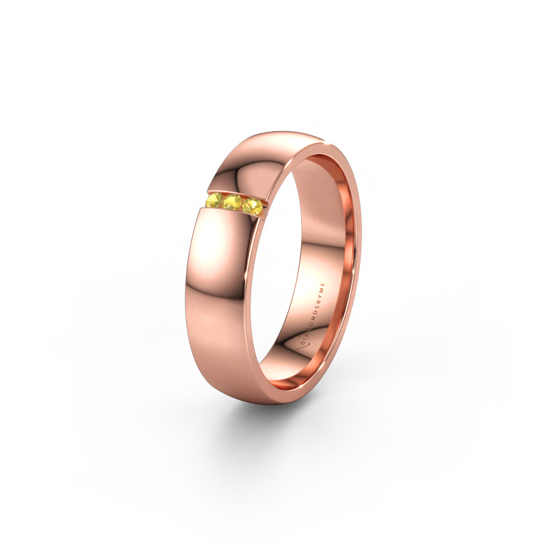 Immagine di Fede nuziale WH1103L25AP 585 oro rosa ±5 x 1,7 mm Zaffiro giallo