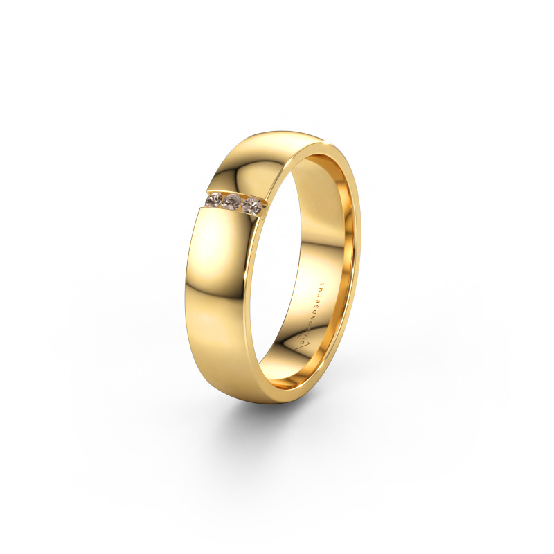 Bild av Vigselring WH1103L25AP 585 gult guld ±5 x 1,7 mm Brun diamant
