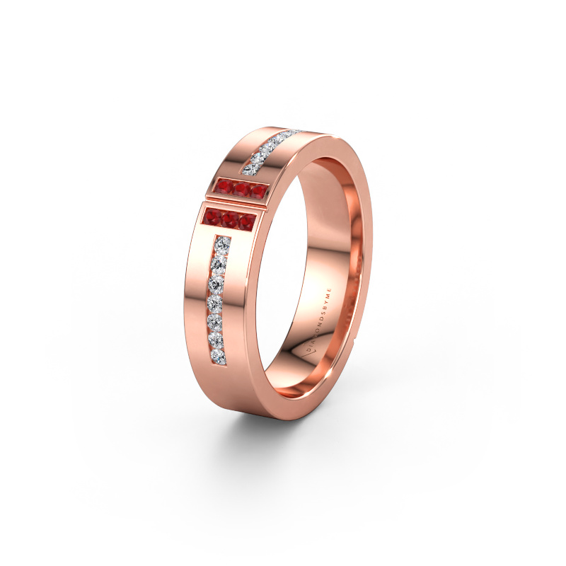 Immagine di Fede nuziale WH1106L15AP20 585 oro rosa ±5 x 1,7 mm Rubino