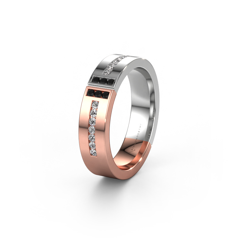 Bild von Ehering WH1106L15AP20 585 Roségold ±5x1.7 mm Schwarz Diamant