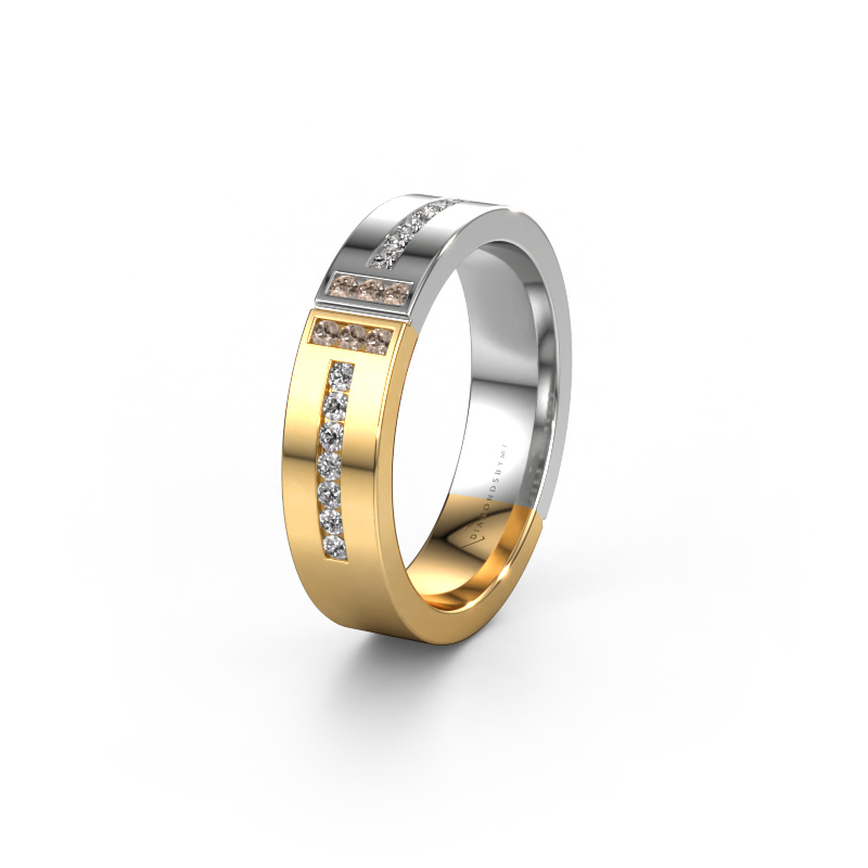 Bild von Ehering WH1106L15AP20 585 Gold ±5x1.7 mm Braun Diamant
