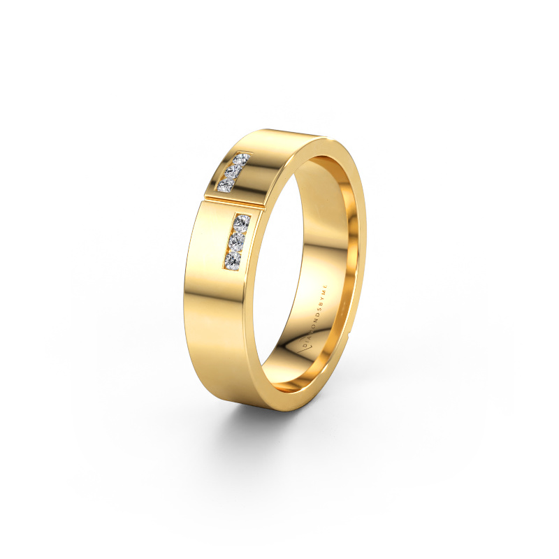 Immagine di Fede nuziale WH1106L15AP 585 oro ±5 x 1,7 mm Diamante lab grown