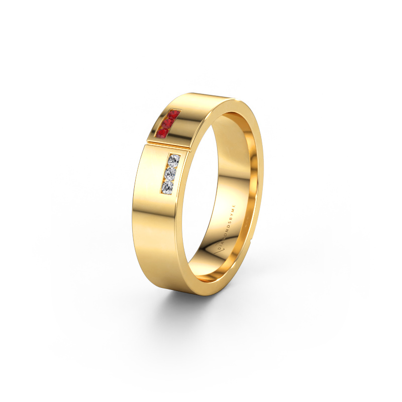 Immagine di Fede nuziale WH1106L15AP 585 oro ±5 x 1,7 mm Rubino