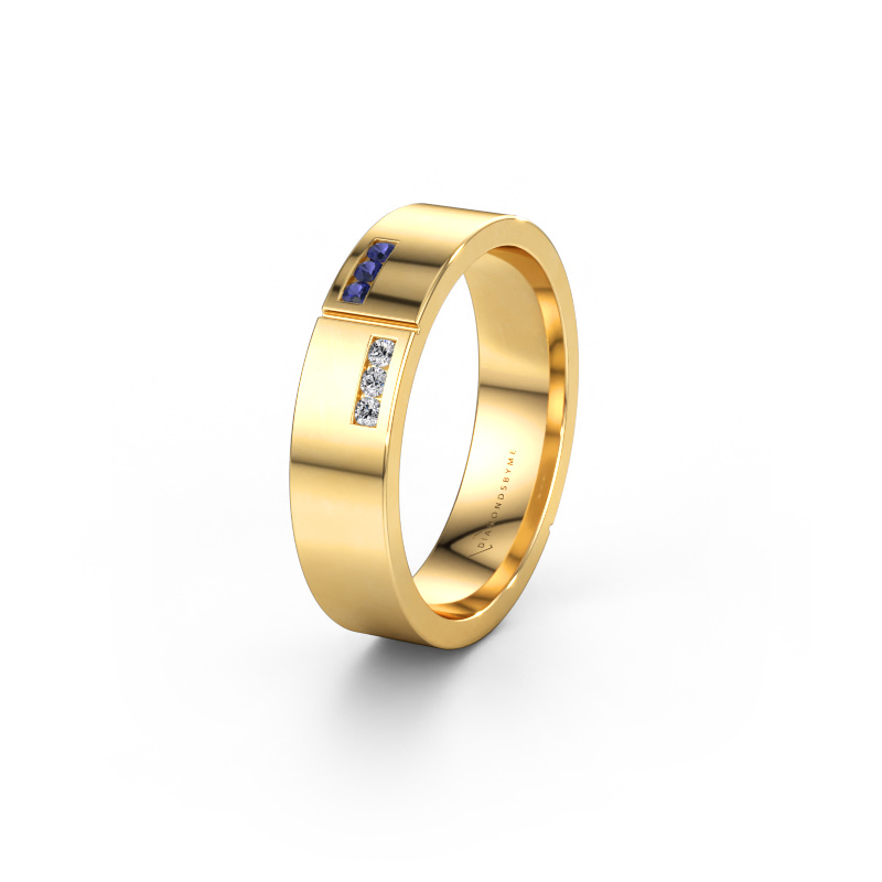 Bild av Vigselring WH1106L15AP 585 gult guld ±5 x 1,7 mm Safir