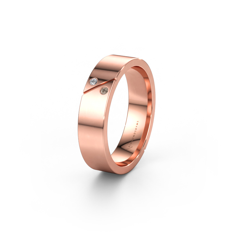 Immagine di Fede nuziale WH1201L15AP 585 oro rosa ±5 x 1,7 mm Diamante marrone