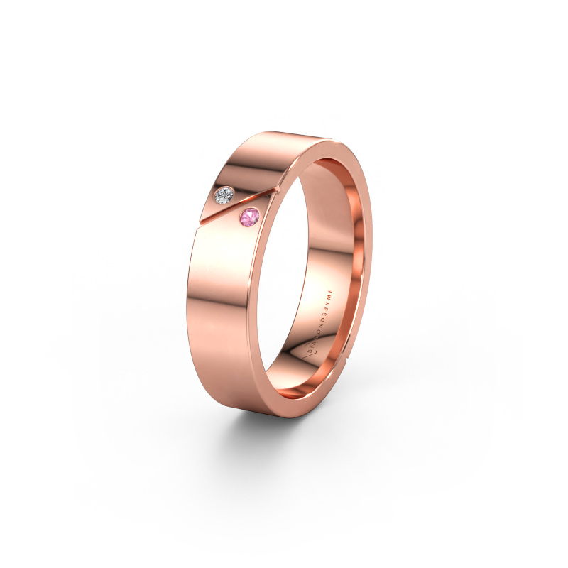 Immagine di Fede nuziale WH1201L15AP 585 oro rosa ±5 x 1,7 mm Zaffiro rosa