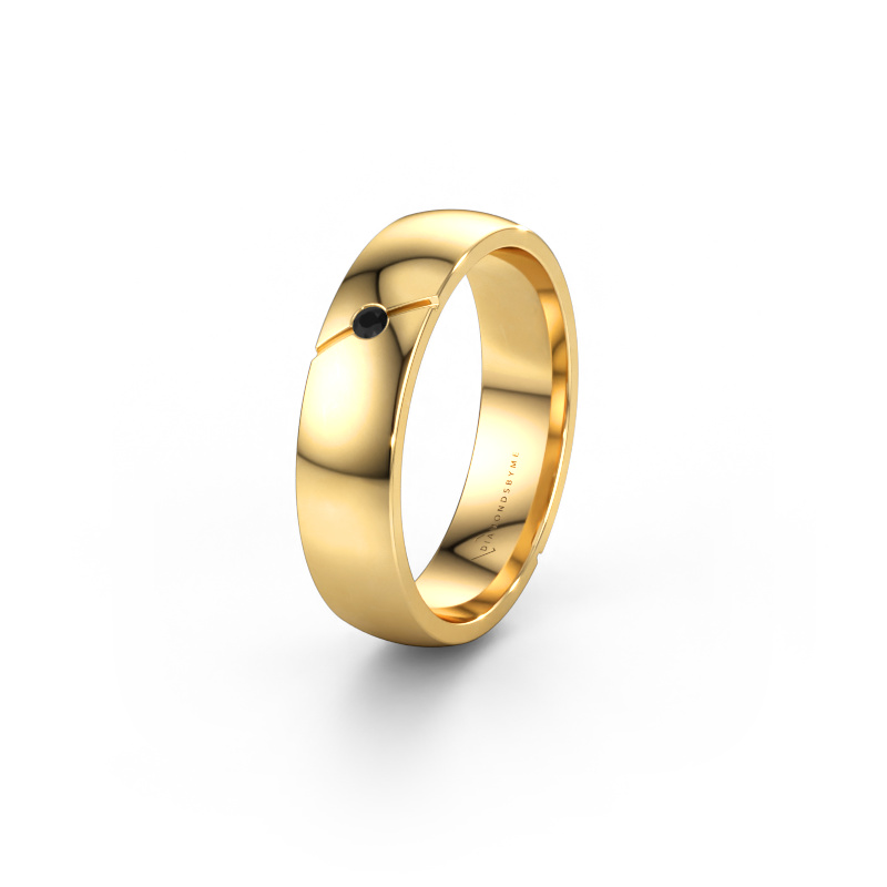 Bild av Vigselring WH1201L25AP 585 gult guld ±5 x 1,7 mm Svart diamant