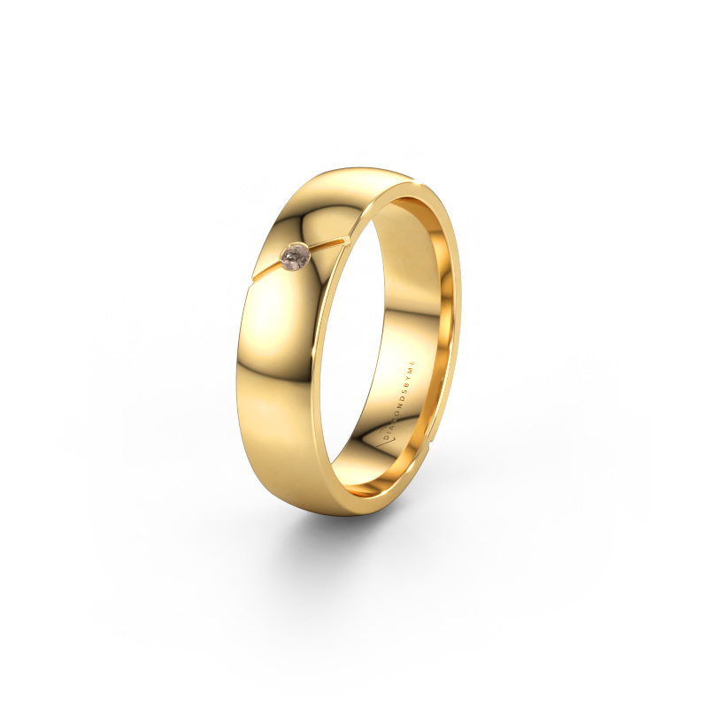 Bild av Vigselring WH1201L25AP 585 gult guld ±5 x 1,7 mm Brun diamant
