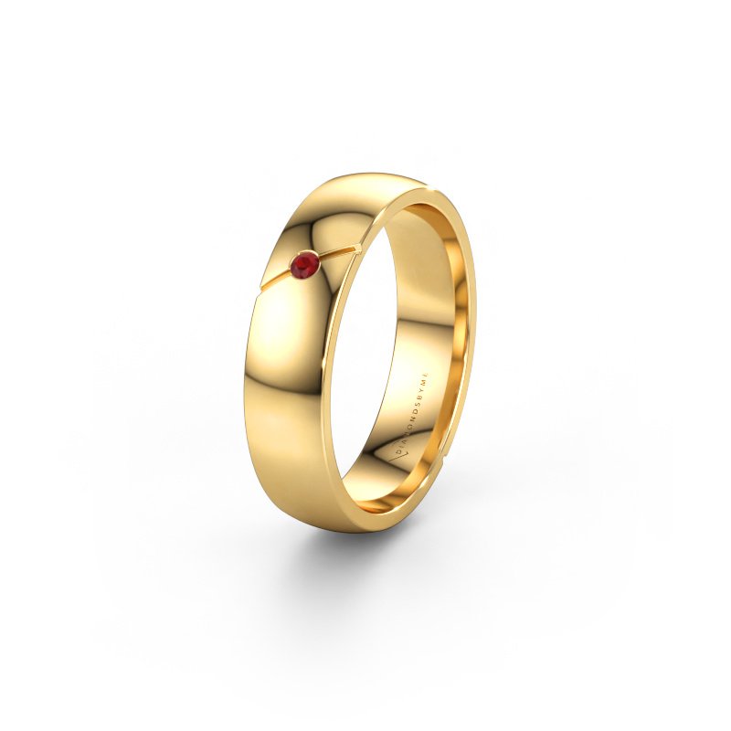 Bild av Vigselring WH1201L25AP 585 gult guld ±5 x 1,7 mm Rubin