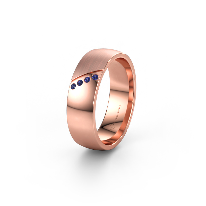 Immagine di Fede nuziale WH1201L26SAPM 585 oro rosa ±6 x 1,7 mm Zaffiro