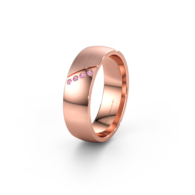 Immagine di Fede nuziale WH1201L26SAPM 585 oro rosa ±6 x 1,7 mm Zaffiro rosa