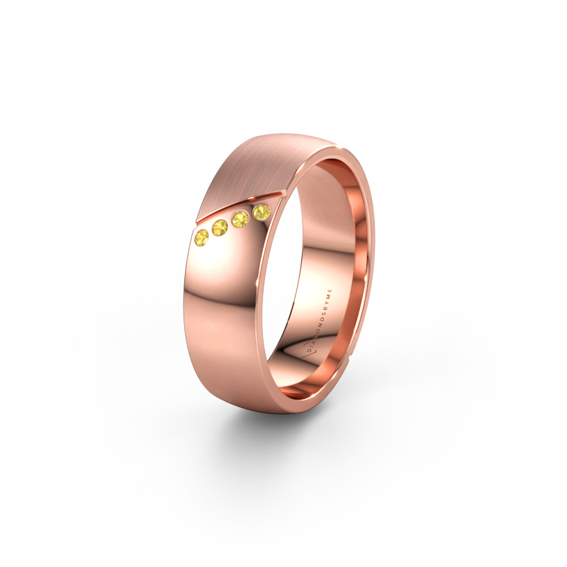 Bild av Vigselring WH1201L26SAPM 585 roséguld ±6 x 1,7 mm Gul safir