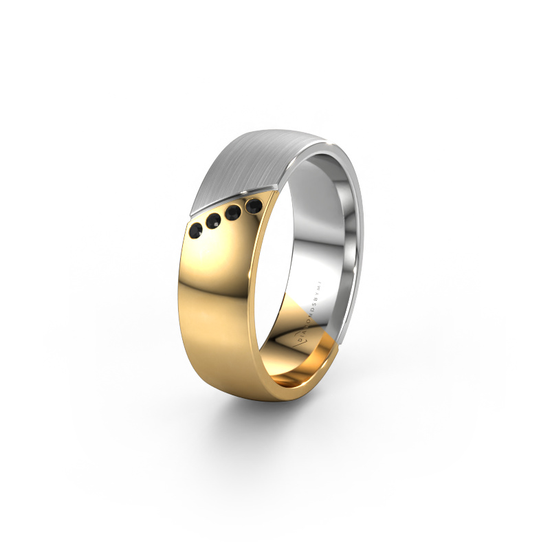 Bild von Ehering WH1201L26SAPM 585 Gold ±6x1.7 mm Schwarz Diamant