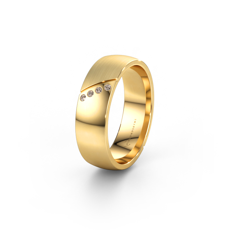Immagine di Fede nuziale WH1201L26SAPM 585 oro ±6 x 1,7 mm Diamante marrone