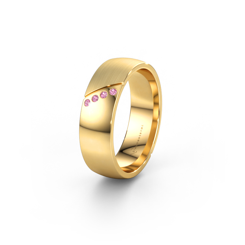 Immagine di Fede nuziale WH1201L26SAPM 585 oro ±6 x 1,7 mm Zaffiro rosa