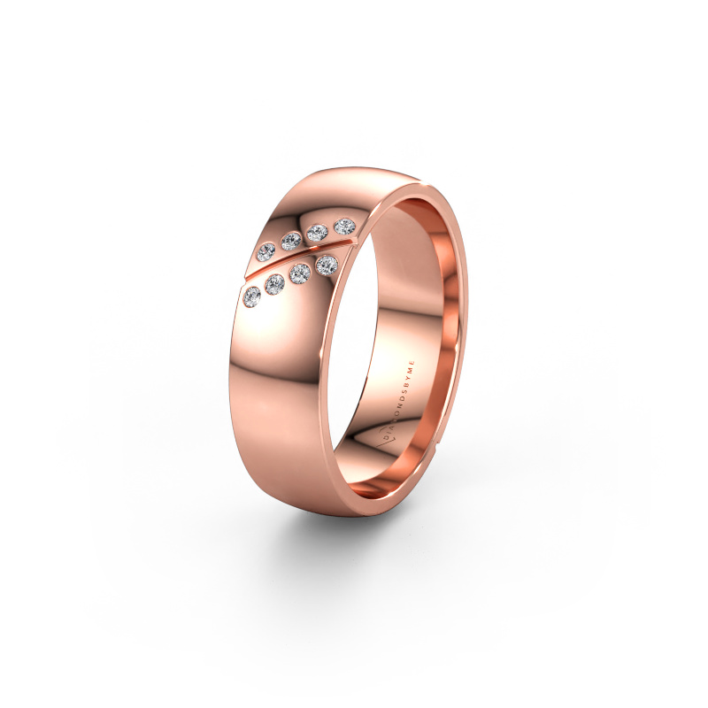 Immagine di Fede nuziale WH1201L26AP8 585 oro rosa ±6 x 1,7 mm Diamante