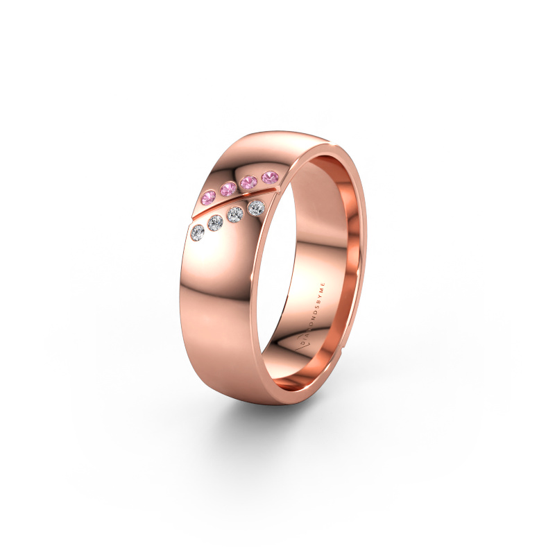 Immagine di Fede nuziale WH1201L26AP8 585 oro rosa ±6 x 1,7 mm Zaffiro rosa