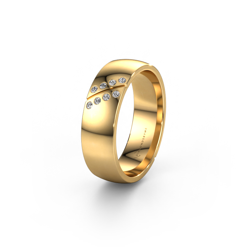 Image of Wedding ring WH1201L26AP8 585 gold ±0.24x0.07 in Zirconia