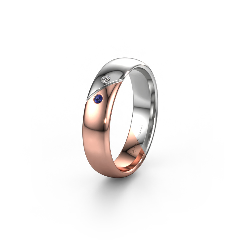 Image of Wedding ring WH1201L35AP 585 rose gold ±0.20x0.07 in Sapphire