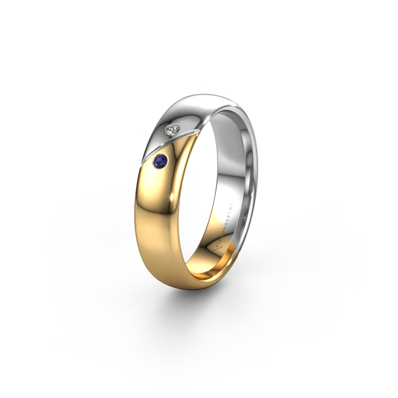 Image of Wedding ring WH1201L35AP 585 gold ±0.20x0.07 in Sapphire