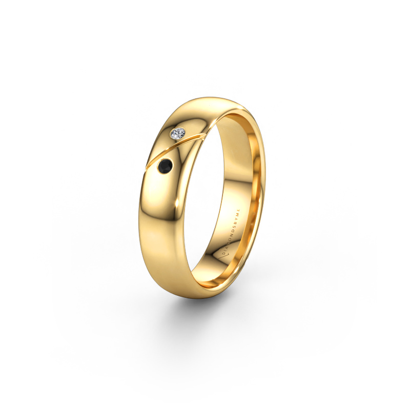 Immagine di Fede nuziale WH1201L35AP 585 oro ±5 x 1,7 mm Diamante nero
