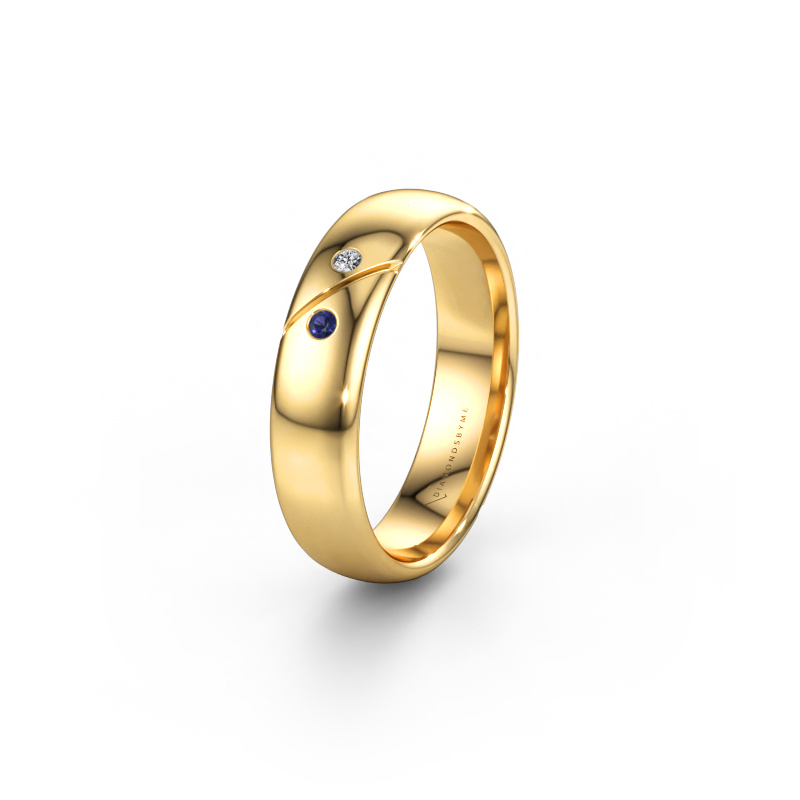 Immagine di Fede nuziale WH1201L35AP 585 oro ±5 x 1,7 mm Zaffiro