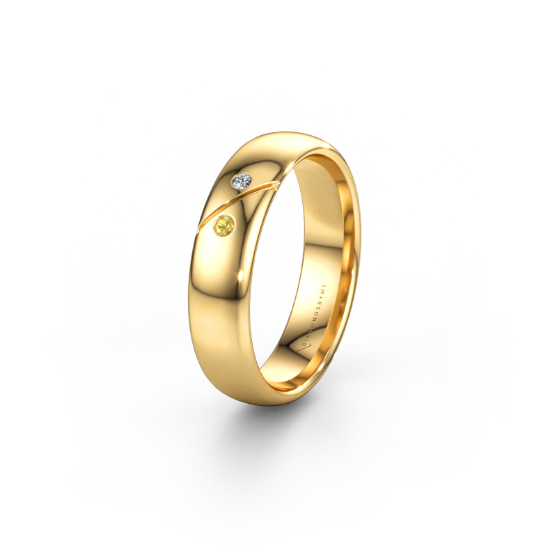 Immagine di Fede nuziale WH1201L35AP 585 oro ±5 x 1,7 mm Zaffiro giallo