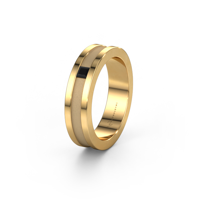 Image of Wedding ring WH2001L 585 gold ±0.20x0.08 in Black diamond