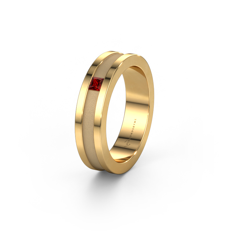 Image of Wedding ring WH2001L 585 gold ±0.20x0.08 in Garnet
