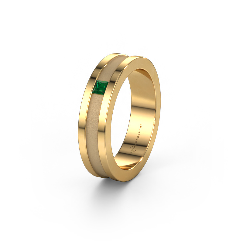 Image of Wedding ring WH2001L 585 gold ±0.20x0.08 in Emerald