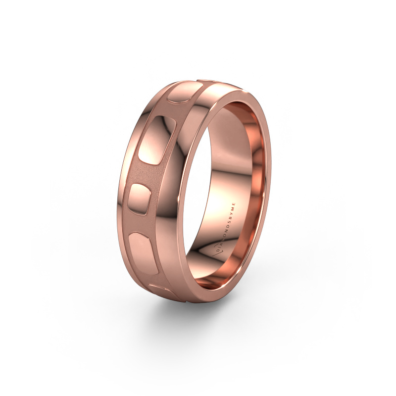 Image of Wedding ring WH2002M 585 rose gold ±0.28x0.08 in