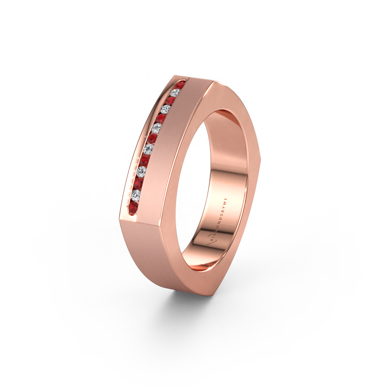Bild av Vigselring WH2005L 585 roséguld ±5 x 2 mm Rubin
