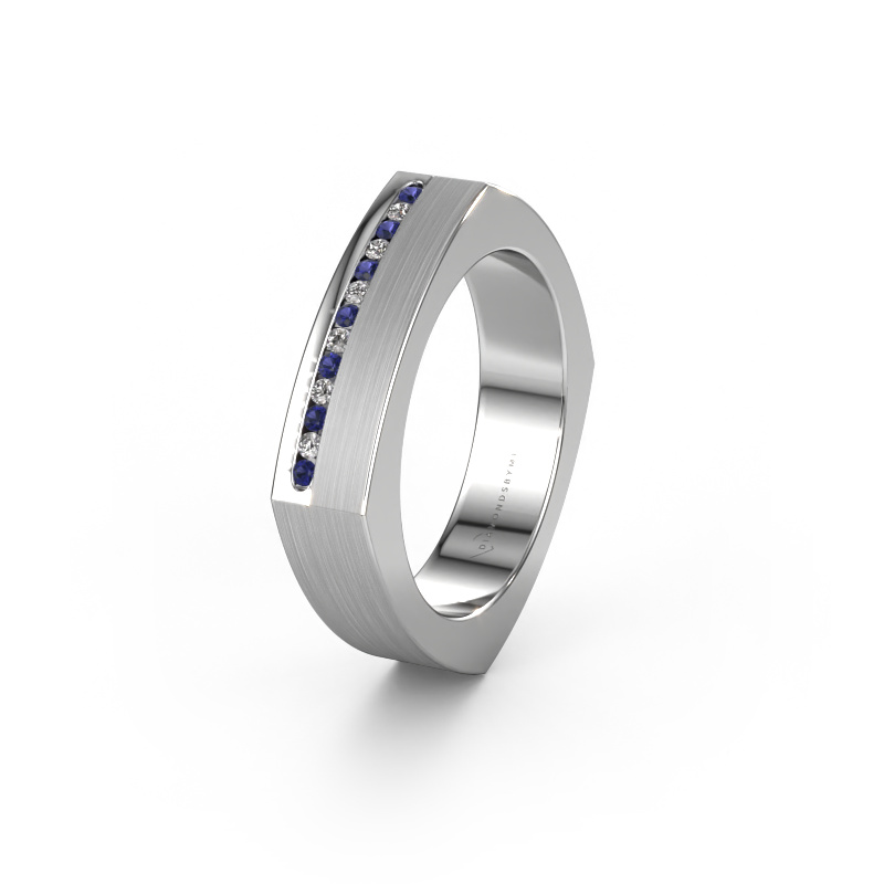 Image de Bague de mariage WH2005L 585 or blanc ±5x2 mm Saphir