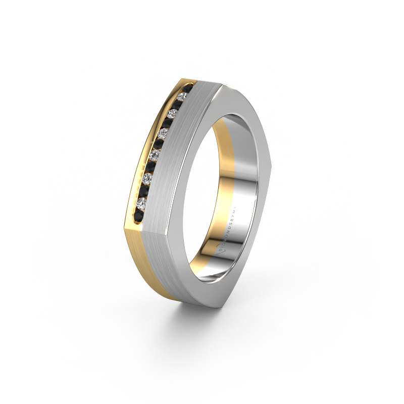 Bild von Ehering WH2005L 585 Gold ±5x2 mm Schwarz Diamant
