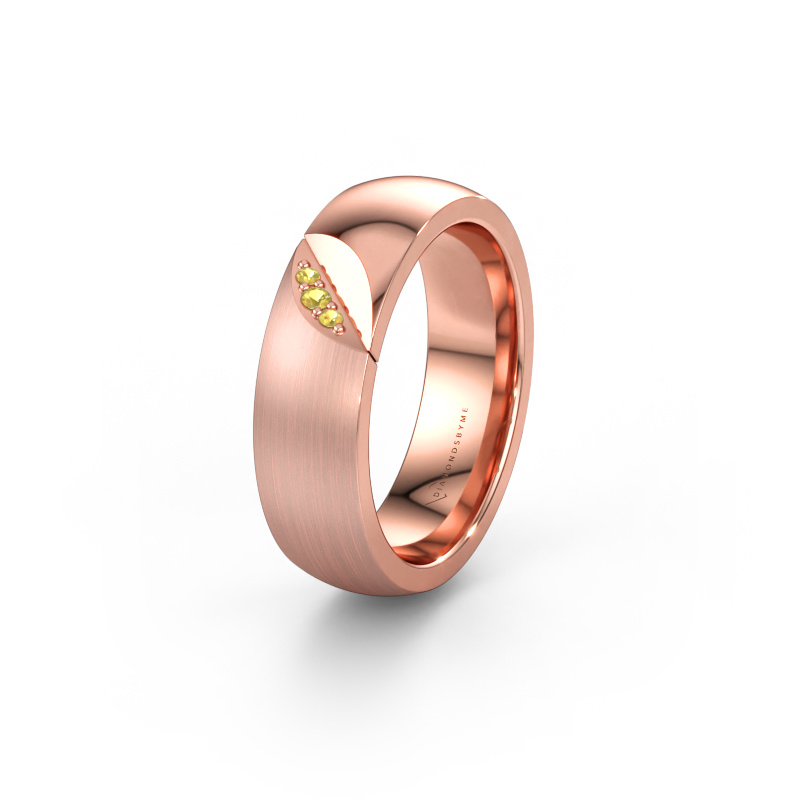 Bild av Vigselring WH2007L 585 roséguld ±6 x 2 mm Gul safir