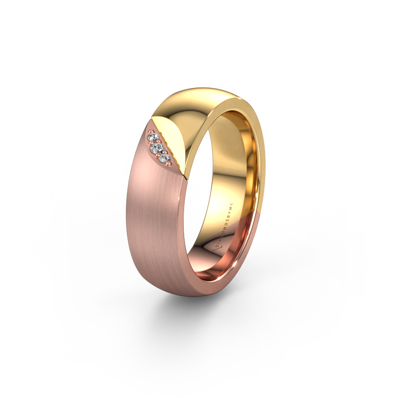 Bild von Trauring WH2007L 585 Roségold ±6x2 mm Zirkonia