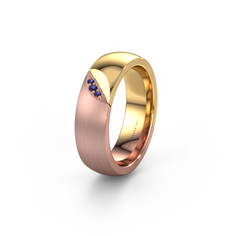Bild von Trauring WH2007L 585 Roségold ±6x2 mm Saphir