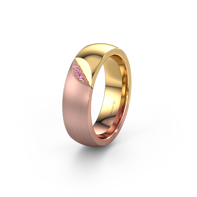 Image de Alliance WH2007L 585 or rose ±6x2 mm Saphir rose