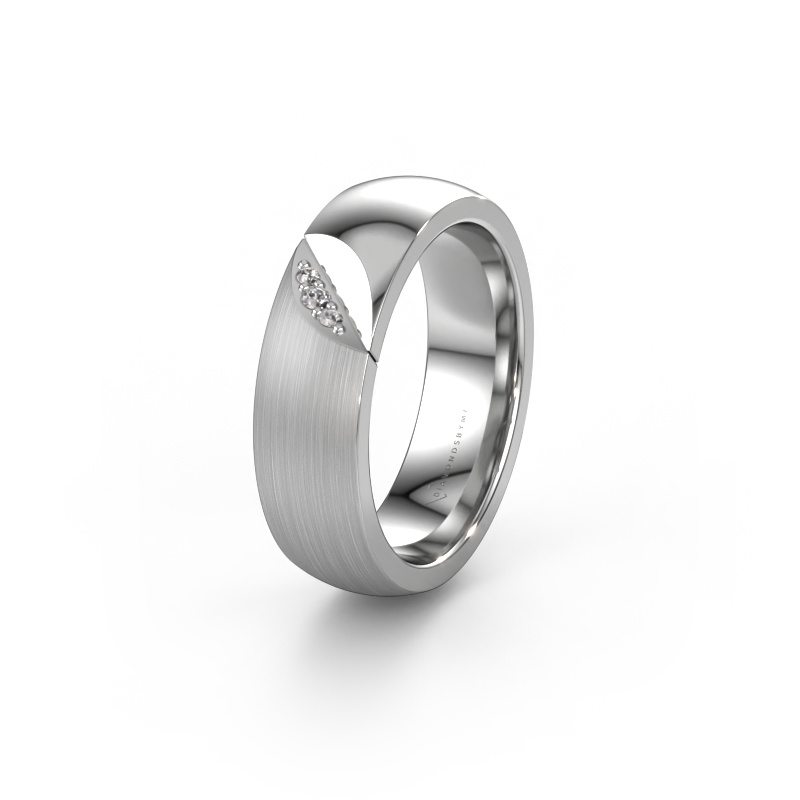 Bild von Trauring WH2007L 950 Platin ±6x2 mm Zirkonia