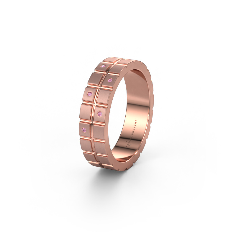 Bild von Freundschaftsring WH2011L 585 Roségold ±5x1.8 mm Pink Saphir