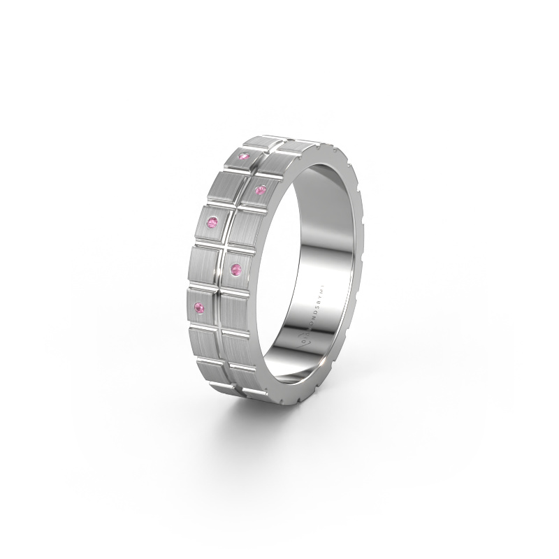 Bild von Freundschaftsring WH2011L 585 Weißgold ±5x1.8 mm Pink Saphir