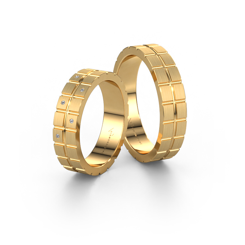 Bild von Freundschaftsringe set WH2011LM65BM ±5x2 mm 14 Karat Gold Diamant 0.005 crt