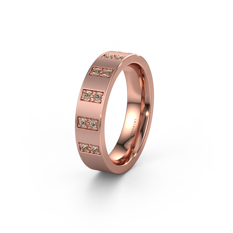 Bild von Ehering WH2013L 585 Roségold ±5x2 mm Braun Diamant