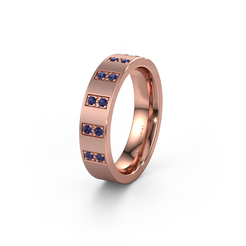 Image of Wedding ring WH2013L 585 rose gold ±0.20x0.08 in Sapphire