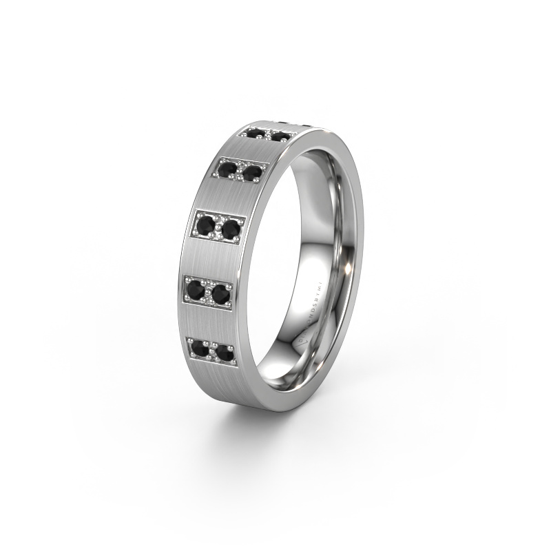 Image of Wedding ring WH2013L 950 platinum ±0.20x0.08 in Black diamond